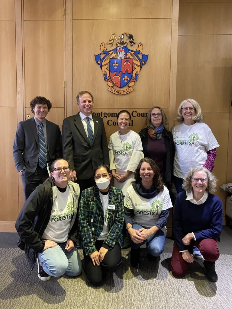 Montgomery County Forest Coalition at October 4, 2022 Bill 25-22 Council Hearing. Nature Forward. 