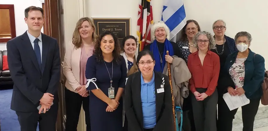Nature Forward's Denisse Guitarra and CCWC advocates meet with staff from MD Representative Trone's office